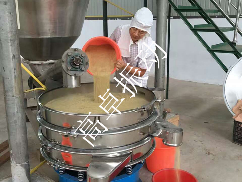 魔芋粉旋振筛筛分使用现场